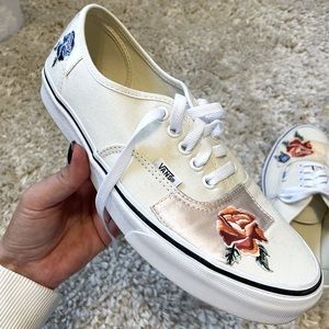 NWOT Rare Satin Patchwork Vans